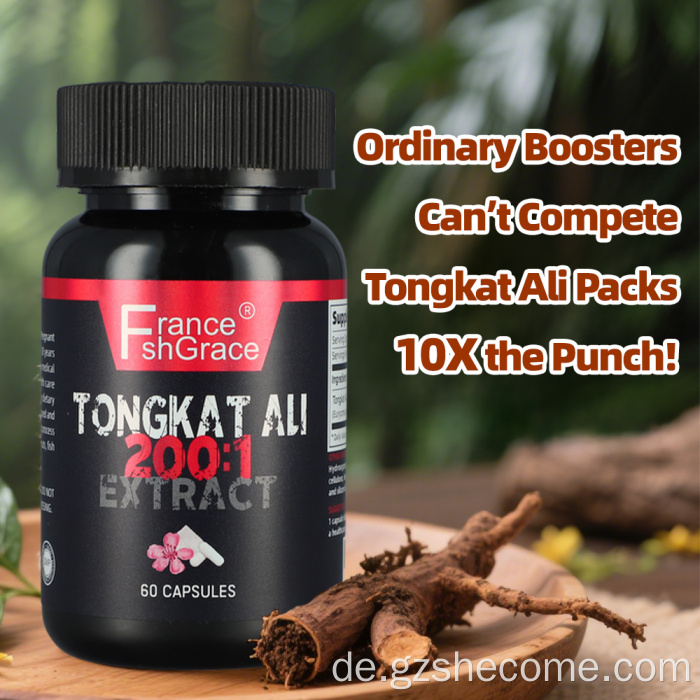 Vegetarier 60 KAPS Extrahieren Sie Tongkat Ali -Kapseln für Männer